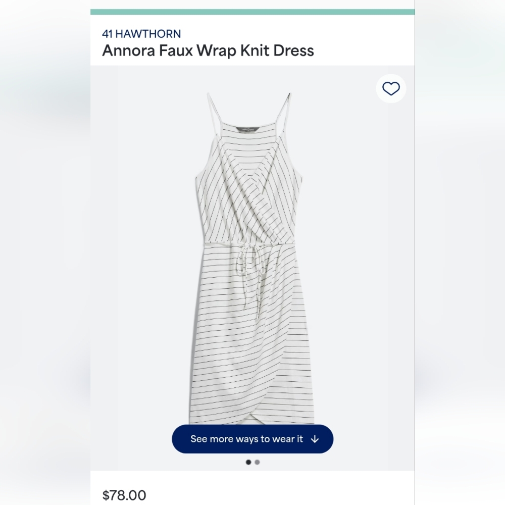 41 Hawthorn Black and White Striped Midi Dress